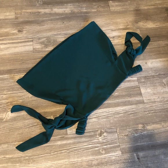 Topshop Green Off the Shoulder Top - Picture 3 of 4